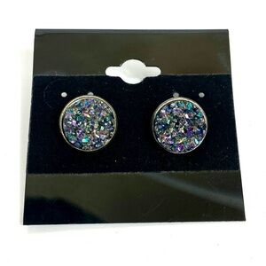 Geode effect stud earrings